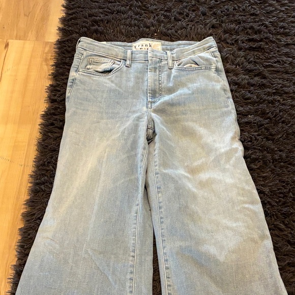 Frank & Eileen Galway Gaucho Jeans 27 Italian Dream Denim Cropped Mid Rise - Picture 3 of 8